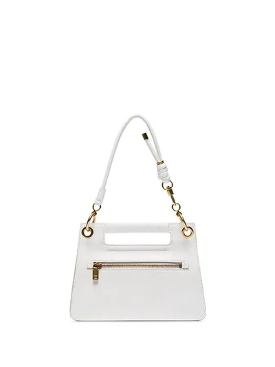 GIVENCHY WHITE WHIP SMALL LEATHER SHOULDER BAG - 白色