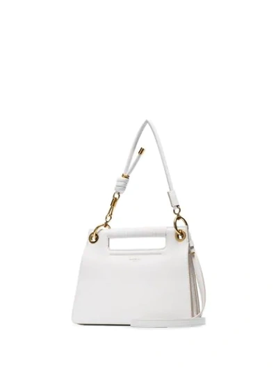 GIVENCHY WHITE WHIP SMALL LEATHER SHOULDER BAG - 白色