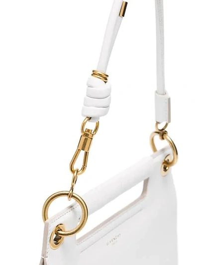 GIVENCHY WHITE WHIP SMALL LEATHER SHOULDER BAG - 白色