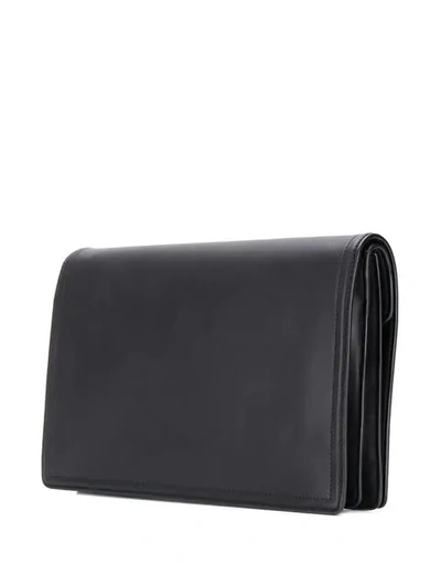 Shop Bottega Veneta Clutch Mit Faltdesign In Black