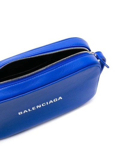 Shop Balenciaga Everyday Aj Camera Crossbody Bag In Blue