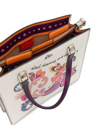 Shop Etro Fairy Print Tote Bag - Neutrals