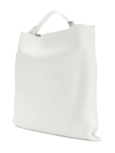 Shop Jil Sander Foldover Tote Bag In White