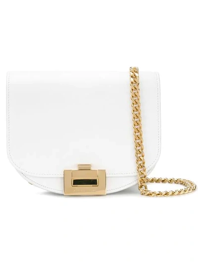 Shop Victoria Beckham Nano Half Moon Box Bag In White