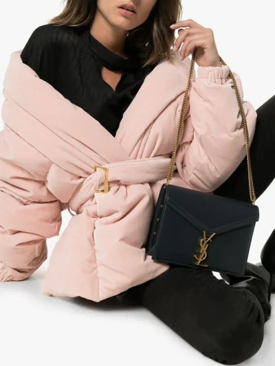 Shop Saint Laurent Cassandra Shoulder Bag In Grey