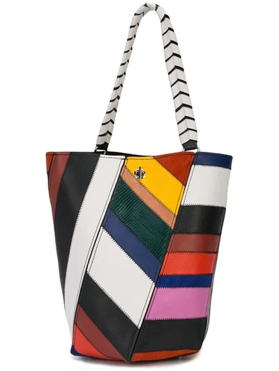 Shop Proenza Schouler Medium Patchwork Hex Bucket Bag In Multicolour