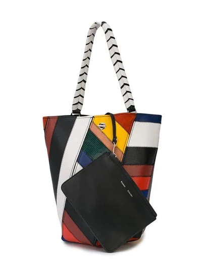 Shop Proenza Schouler Medium Patchwork Hex Bucket Bag In Multicolour