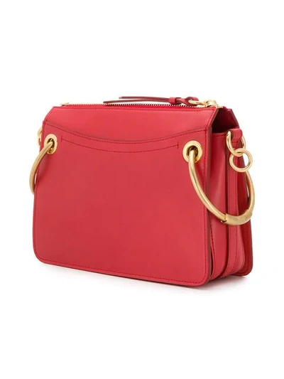 Shop Chloé Small Roy Shoulder Bag In Red