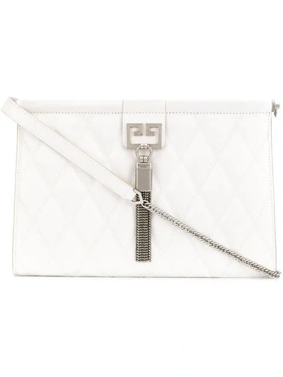 Shop Givenchy Gv3 Tassel Shoulder Bag In White