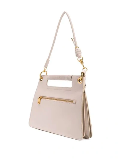 Shop Givenchy Whip Small Leather Shoulder Bag In Neutrals