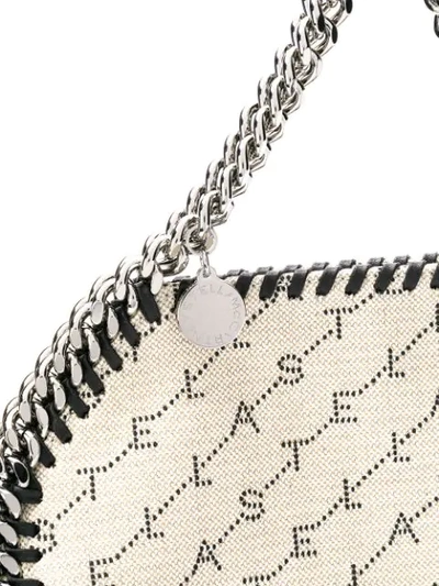 Shop Stella Mccartney Mini Falabella Monogram Tote In Neutrals