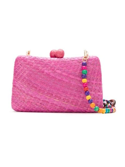 Shop Serpui Clutch Aus Stroh - Rosa In Pink