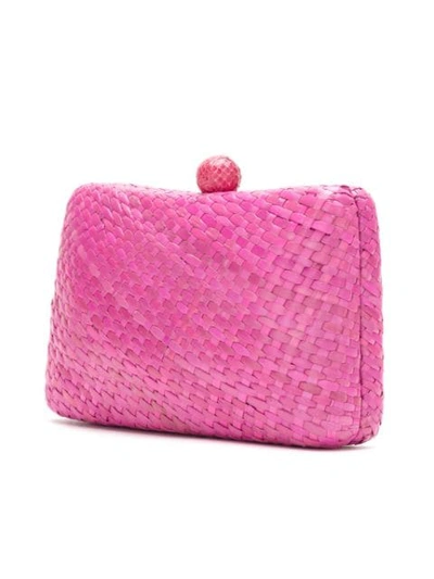 Shop Serpui Clutch Aus Stroh - Rosa In Pink