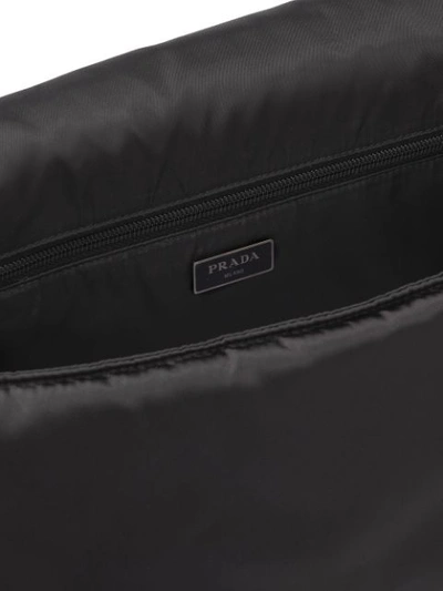 Shop Prada Large Padded Shoulder Bag In Black