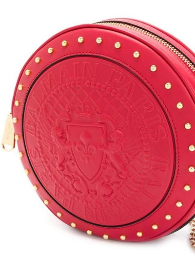 Shop Balmain Renaissance Shoulder Bag In Red