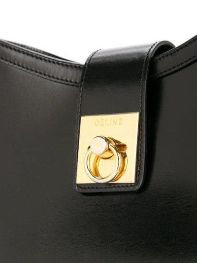 Celine Vintage Canvas Monogram Pochette - Black Shoulder Bags, Handbags -  CEL183502