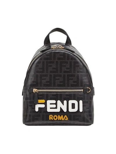 Shop Fendi Mania Mini Backpack In Black