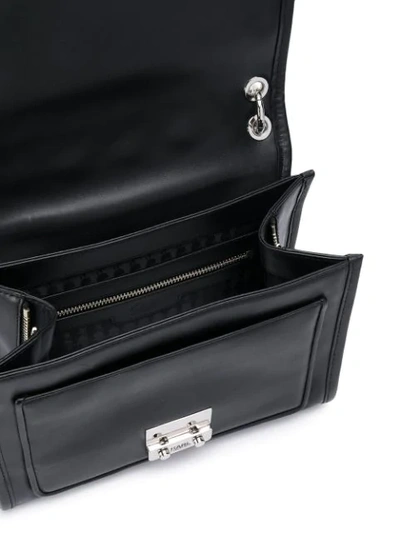 Shop Karl Lagerfeld K/kuilted Studs Shoulderbag In Black