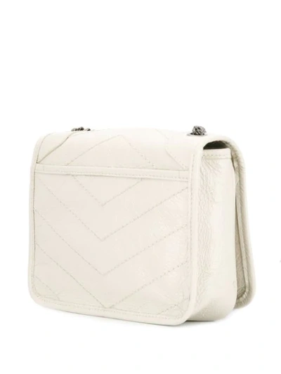 Shop Saint Laurent Ysl Chain Wallet Crossbody Bag In Neutrals