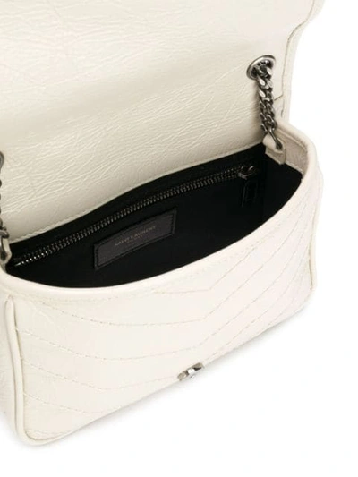 Shop Saint Laurent Ysl Chain Wallet Crossbody Bag In Neutrals