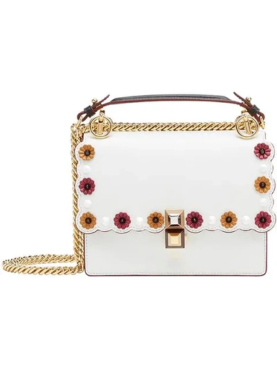 Shop Fendi Kan I Shoulder Bag In White