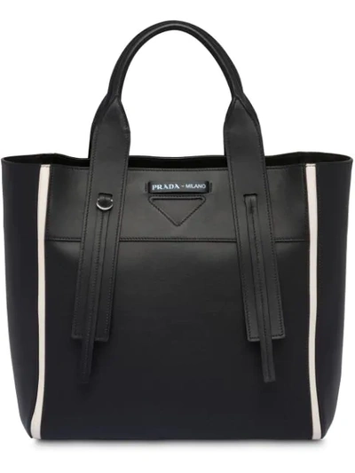 Shop Prada Ouverture Medium Bag In Black