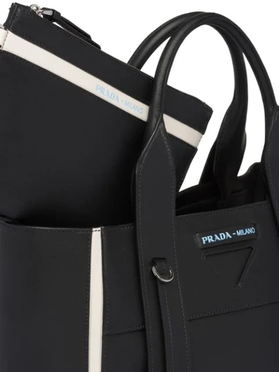 Shop Prada Ouverture Medium Bag In Black