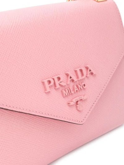 Shop Prada Envelope Shaped Shoulder Bag In Pink