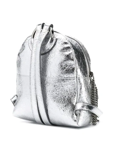 Shop Jimmy Choo Cassie Backpack In Silver