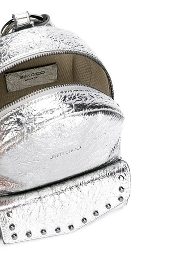Shop Jimmy Choo Cassie Backpack In Silver
