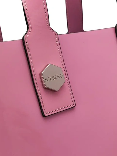 Shop Iceberg Patent Tote Bag - Pink
