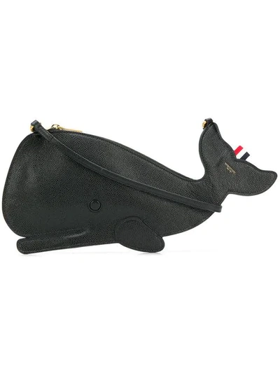 THOM BROWNE 鲸鱼造型手包 - 黑色