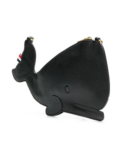 THOM BROWNE 鲸鱼造型手包 - 黑色