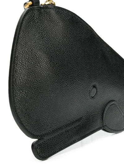 Shop Thom Browne Whale Icon Flat Clutch In Black