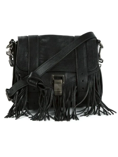 Shop Proenza Schouler Fringe Ps1 Pouch In Black