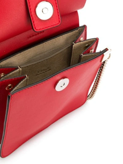 Shop Chloé Faye Small Bracelet Bag In 640 Plaid Red