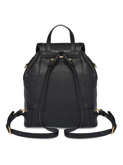 Shop Prada Leather Backpack In Black