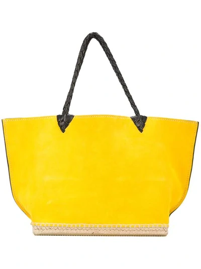 Shop Altuzarra ‘espadrille' Tote Small In Yellow