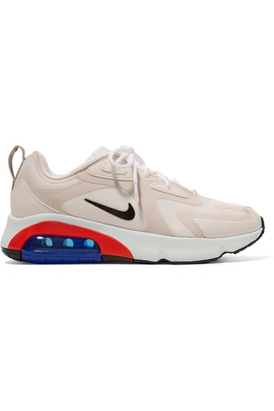 Shop Nike Air Max 200 Leather-trimmed Felt And Mesh Sneakers In Beige