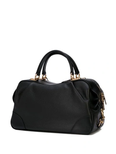 Shop Coach Logo Plaque Mini Tote Bag In Black