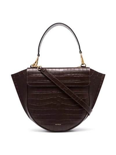 Shop Wandler Hortensia Medium Shoulder Bag - Brown