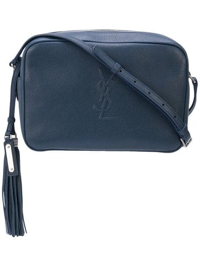 Saint Laurent Lou Camera Leather Crossbody Bag in Blue