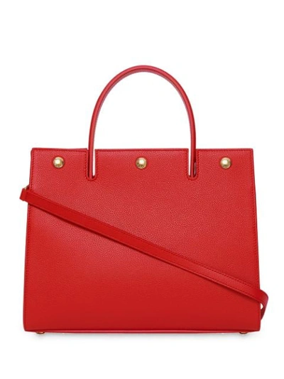Shop Burberry Small Title Bag In Red