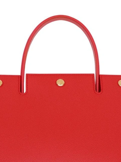 Shop Burberry Small Title Bag In Red