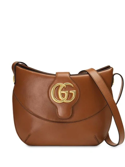 Shop Gucci Arli Medium Shoulder Bag In Brown