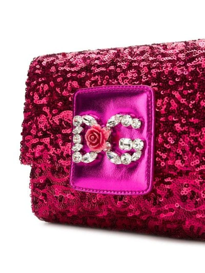 Shop Dolce & Gabbana Dg Millennials Sequinned Shoulder Bag In Pink
