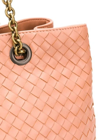 Shop Bottega Veneta Intrecciato Medium Tote Bag In Pink