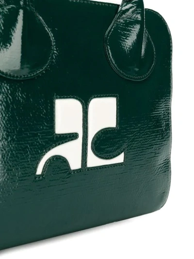 Shop Courrèges Logo Print 2way Bag - Green