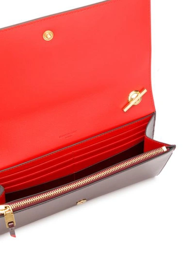 Shop Givenchy Edge Foldover Clutch In Red