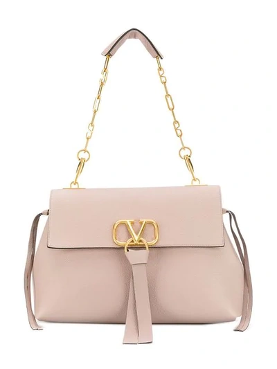 Shop Valentino Vring Shoulder Bag In Neutrals
